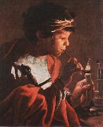 TERBRUGGHEN, Hendrick Boy Lighting a Pipe aer China oil painting reproduction